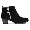Lilley Mel Womens Black Faux Suede Heeled Boot - Size 6 UK - Black #1