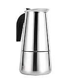 topiky stufa per caffettiera espresso in acciaio inossidabile da 100 ml / 200 ml / 300 ml / 450 ml per uso ufficio, casa, ristorante, caffè(450ml)