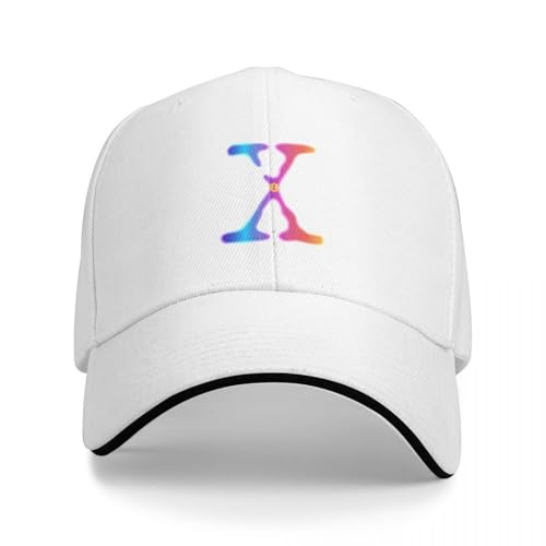 ROBEIUO Casquette pour Hommes Casquette de Baseball avec Logo X-Files coloré