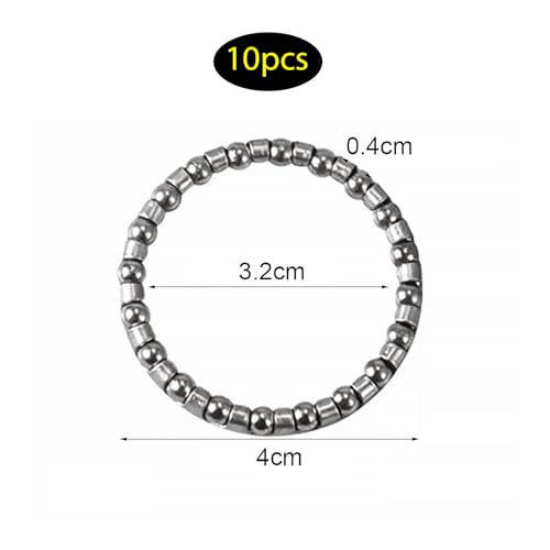 NIYATA 12 Stück Fahrrad Kugellager, Steuersatz Kugelring, Fahrrad Kugellager, Kugellager Fahrrad, Tretlager Schwenkkugel, Vorderrad Käfigkugellager, Bearings Kugellager (Silber)