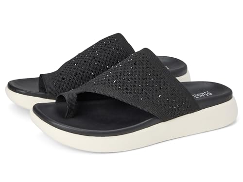 Sandale Teffi Knit Anti-Frottement en Tricot Noir Confortable