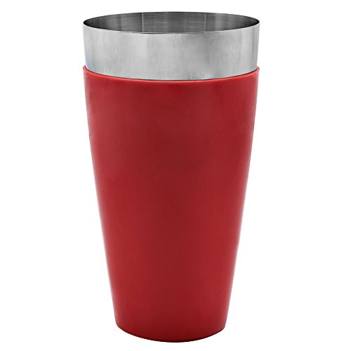 28 oz. Red Vinyl Coated Bar Shaker, Each