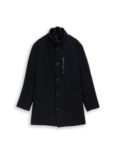 TOM TAILOR Herren Wollmantel mit Stehkragen – Ansicht 3