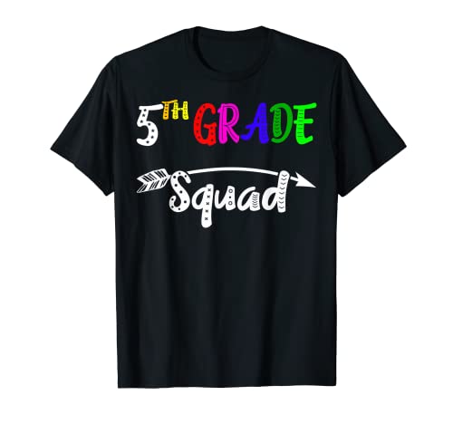 Team Quinto Grado Quinta Squadra Tee Bambini Insegnante Torna A Scuola Maglietta