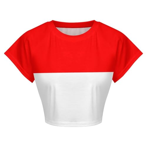 Palestine Flag Summer Crop Tops for Women Basic Tight Short Sleeve for Teen Girls4