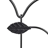 Relaxdays Beeteinfassung zum Stecken, 4 Zaunelemente, HxB: 28,5 x 39 cm, Metall, Beetzaun für Garten, Vintage, schwarz