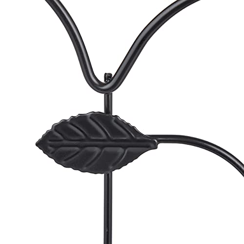 Relaxdays Beeteinfassung zum Stecken, 4 Zaunelemente, HxB: 28,5 x 39 cm, Metall, Beetzaun für Garten, Vintage, schwarz