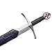 Fidestisan Medieval 45inch Crusader Knight Templar Arming one-Handed Long Sword Real Metal Steel Swords with Sheath riveting pommal