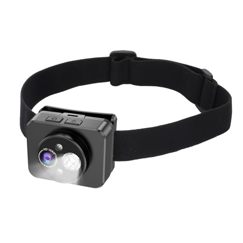 3T6B ヘッドマウントカメラ アクションカメラ 1080P HD録画 照明付き 手ぶらアクションカメラ 暗所撮影可能 スマホ転送用OTGアダプター付属 上下45°調節 超軽量60g 感応/ボタン点灯2モード 釣り/キャンプ/アウトドア/作業記録に