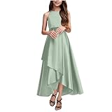KQIVAM Prinzessin Kleid Mädchen Abendkleid für Hochzeit Brautjungfer Blumenmädchen Geburtstag Party Jugendweihe Fasching Cocktail Dance Ballkleid 4-14 Jahre