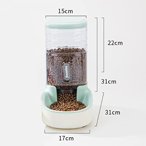 Ylsafet Automatic Pet Water Dispenser, Automatic Pet Feeder Small&Medium Pets Automatic Food Feeder And Waterer Set 3.8L, Travel Supply Feeder And Water Dispenser For Dogs Cats Pets Animals #TOP2