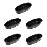 Cabilock 5piezas Molde Ovalado Para Pasteles De Carbono Utensilio De Cocina Multiuso Para Hornear Tartas Y Quesos Para Cakes Chiffon Y Pizza