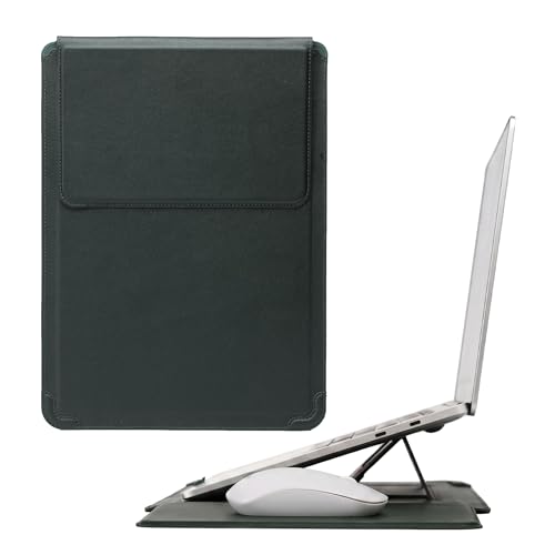 Hyfant 14 Inch Multifunctional Laptop Sleeve Case with Stand Soft Slim Cover for MacBook...