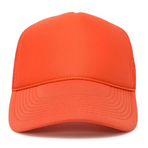 Image of Trucker Hat Mesh Cap Solid Colors Lightweight with Adjustable Strap Small Braid