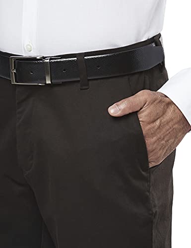 Image of Raymond Men's Cotton Blend Twill Pattern Slim Fit Flat Front Chinos