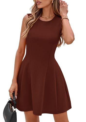 Image of PRETTYGARDEN Summer Dresses for Women 2026 Elegant Classy Spring A Line Business Casual Work Graduation Cocktail Short Dress