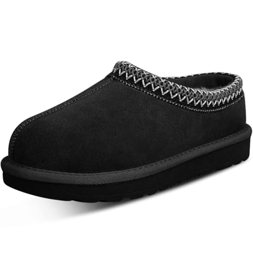 Women's Slippers Platform Mini Boots For Women Suede Leather Indoor/Outdoor Anti-Slip Slipper Comfy Fur Fleece Lined Sneakers Short Ankle Boot