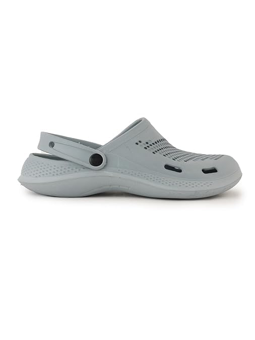 Image of Men's Classic Casual Sports Clog | Adjustable Back Strap with Sandal for Adults | Comfortable & Lightweight | Waterproof & Everyday Uses Mules (Grey Colour)