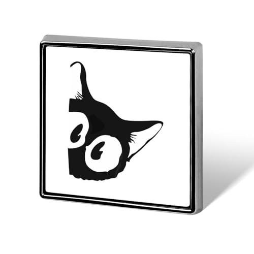 ピン 金属ピン 黒猫 猫柄 合金製 アクセサリー ボタンブローチ レディース メンズ 飾る 軽量 装飾ラペルピン ジャケット 人気 キッズ 服襟ピン ファッション 缶 正方形 贈り物 おしゃれ かわいい