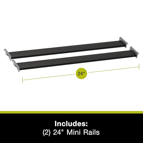 Image of Rubbermaid FastTrack 24 Inch Rail 2-Pack Set, Garage Organization