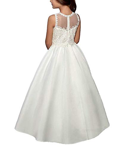 Hengyud First Holy Communion Dresses Lace Flower Girls Dress for Wedding2