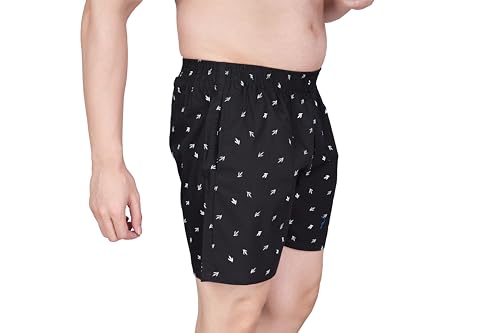 Image of Nermosa Pure Cotton Comfortable & Breathable Printed Regular Shorts /Boxer for Men, Pack of 3