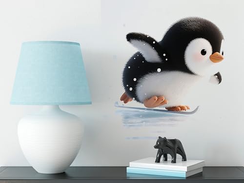 Vinilo Decorativo Pinguino para Pared 30x30 cm miniatura 1