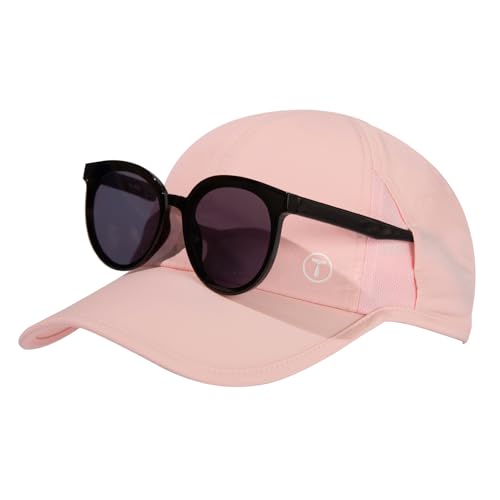 Image of TOP-EX L /XL Womens High Ponytail Baseball Cap Cooling UPF 50 Summer Waterproof Sun Hat for Running Golf Tennis Sports Foldable Pink