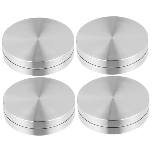 KICHOUSE 2sets Rotating Cake Turntable Aluminum Alloy Base Stacking Cake Support Versatile Table Axle 2pcs*2