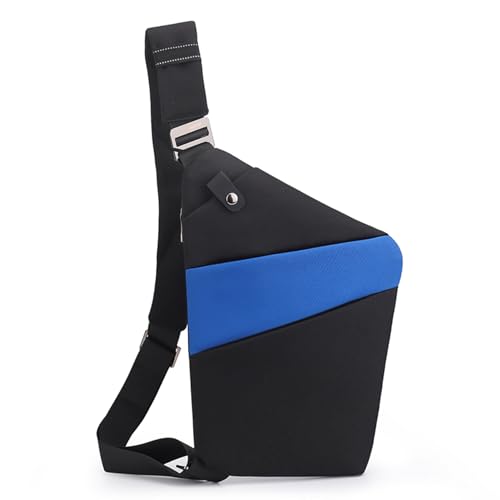 Image of Anti Theft Crossbody Bags for Women, Shoulder Bag Anti-theft Design for Travel, Sport (Black Blue - Left Shoulder)