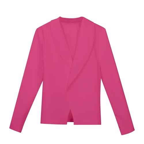 Girls Lapel Blazer Dressy Casual 2025 Fashion Long Sleeve Open Front Party Suit Performance Outgoing Cardigan Jackets 6-14Y2