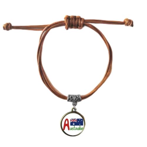 Bracelet couple Australie en cuir bleu pour vos sorties en amoureux