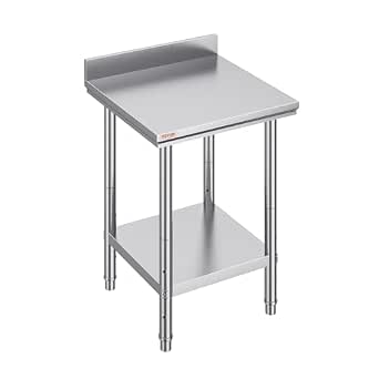 Mophorn Stainless Steel Table Work Table 24 x 24 x 34 Inch Commercial Food Prep Worktable
