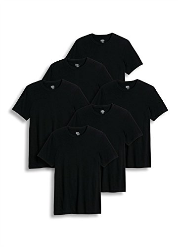 Jockey Men's T-Shirts Big & Tall Classic Crew Neck T-Shirt- 6 Pack, Black, 3xlt