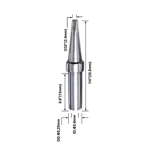 Image of Quality Replacement soldering tips for WELLER WESD51 WES51 WE1010NA PES50 PES51 Chisel Tips ETB 5pcs Pack