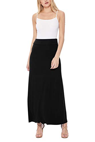 Women's Casual High Waist A-Line Loose Fit Lounge Maxi Long Skirt S-3XL (Pack 0f 2)4