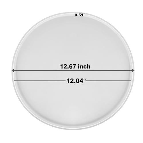 RESINWORLD 12\'\' Large Round Mold, 0.5\'\' Deep Tray Silicone Mold, Flat Serving Tray Mold Board Mold for Resin Casting