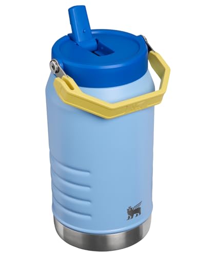 Image of STANLEY IceFlow 2.0 Flip Straw Jug with Handle 64 oz | Twist On Lid and Flip Up Straw | Leakproof for Travel and Sports | Insulated Stainless Steel | BPA-Free | Cornflower Admiral Blue