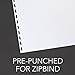 GBC ZipBind Pre-Punched Cover Set, Clear/Black, 10-Pack (26003)