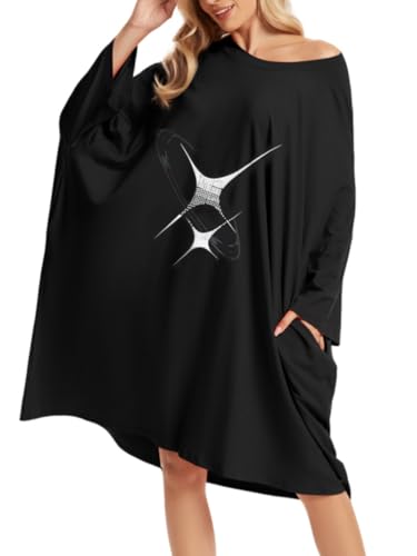 Image of CRIPOM Plus Size Moo Moos for Women Oversized Sleep Shirts for Women Oversized Nightgown with Pocket Fit S-5XL