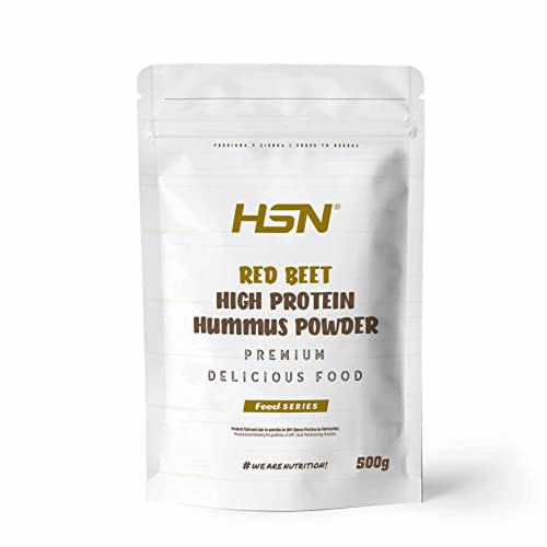 Hummus en Polvo de HSN | Hummus de Garbanzo y Remolacha Roja 500 g = 17 Tomas por Envase de Hummus...