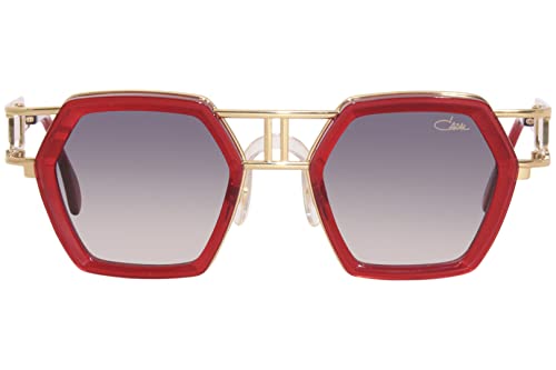 Cazal Legends 677 002 Sunglasses Men's Red/Gold/Grey Gradient Square Shape 46mm2