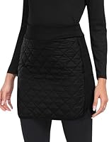 MoFiz Damen Wickelrock Thermorock Leicht Wanderrock A Linie Outdoor Rock High Waist für Herbst Winter Schwarz-A EU L