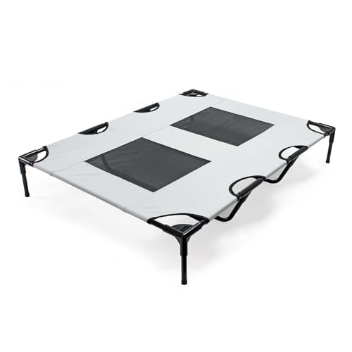 Wiltec Brandina per cani e gatti 122x93x20cm, portata 60kg, cuccia grigia, lettino da esterno per animali