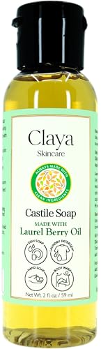 Image of Laurel Berry Liquid Castile Soap - Organic Ingredients, Biodegradable, Gentle for Sensitive Skin and Versatile Use (Trave Size 2 fl oz)