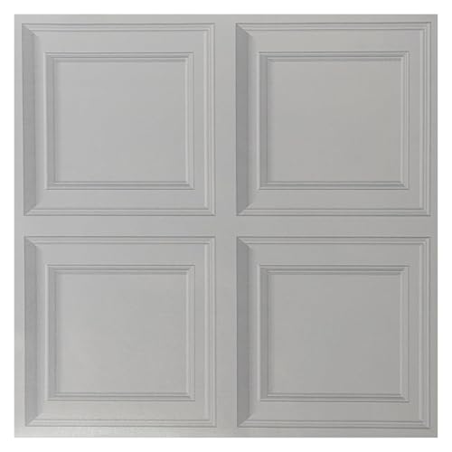 Papel De Revestimiento for Paredes,Rollo De Papel De Pared,Papel Pintado Con Efecto De Panel De Madera Rubor Papel Pintado Con Efecto De Paneles De Madera 3D Realista Con Textura Retro En Relieve(Gray