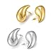 DALAETUS 2 Paar Valentinstag Ohrringe Dupes aus 18 K Gold, Chunky Goldene Ohrringe, Waterdrop Ohrringe Vergoldete, Hypoallergen Versilberte Earrings für Freundin, Liebhaber und Mädchen DC DC günstig Kaufen-DALAETUS 2 Paar Valentinstag Ohrringe Dupes aus 18 K Gold, Chunky Goldene Ohrringe, Waterdrop Ohrringe Vergoldete, Hypoallergen Versilberte Earrings für Freundin, Liebhaber und Mädchen