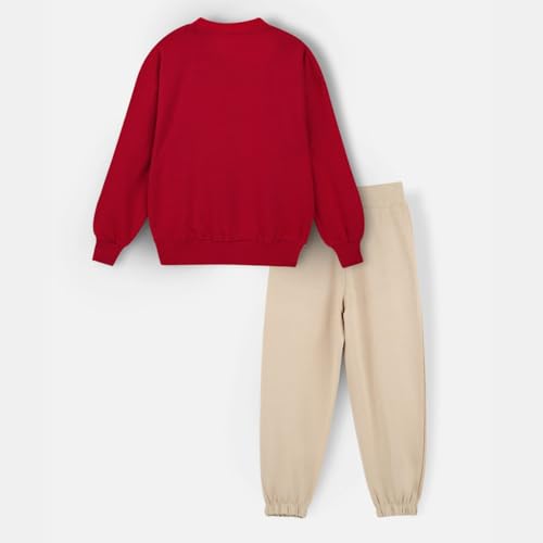 Image of Nap Chief Kids Cotton Printed Co ord Set for Boys & Girls, Sweatshirt And Joggers Clothing Set for Casual Wear