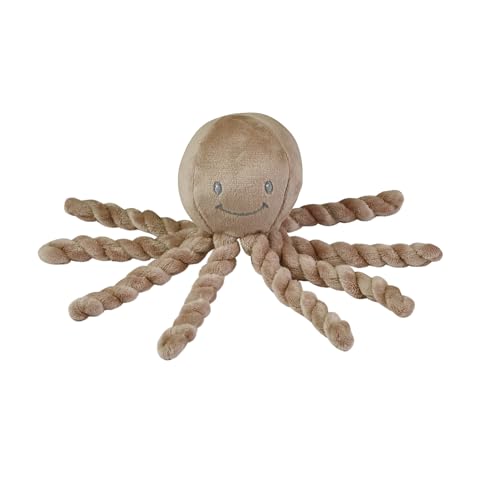 Nattou Cuddly Octopus LAPIDOU, 7,5 cm, Lapidou Mocha