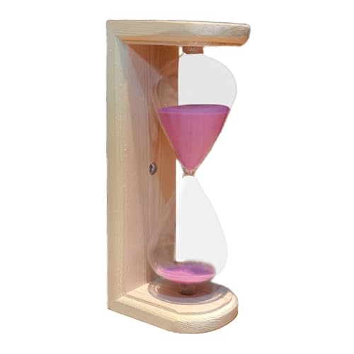 Holz-Sauna-Timer, 15-Minuten-Sanduhr, 19 x 9,5 cm, 330 g, Sauna-Zubehör, Minuten-Timer, für Spa, Dampfbad, Heimsauna, Entspannung, Meditation, Zeiterfassung, dekoratives Stück